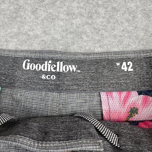 Goodfellow & Co Hybrid Swim Shorts Mens 42 Gray 9" Inseam UV Protection UPF 50+ - Picture 2 of 11